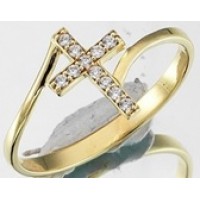  14K Gold Zircon stone Ring 1,25 gr 