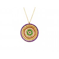 Silver    necklace    with    pendant                                     111-925K