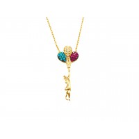 Silver    necklace    with    pendant                                     129-925K