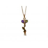 Silver    necklace    with    pendant                                     138-925K
