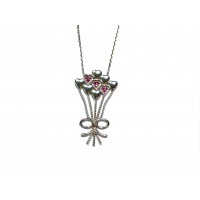 Silver    necklace    with    pendant                                     140-925K