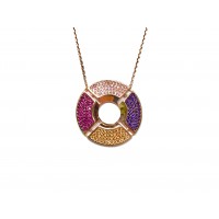 Silver    necklace    with    pendant                                     144-925K