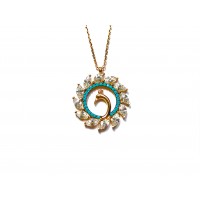 Silver    necklace    with    pendant                                     147-925K