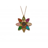 Silver    necklace    with    pendant                                     163-925K