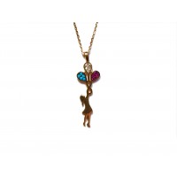 Silver    necklace    with    pendant                                     165-925K