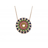 Silver    necklace    with    pendant                                     166-925K