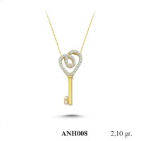 Silver    necklace    with    pendant                                          ANH008-925K