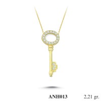 Silver    necklace    with    pendant                                          ANH013-925K