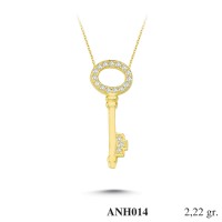 Silver    necklace    with    pendant                                          ANH014-925K