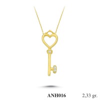 Silver    necklace    with    pendant                                          ANH016-925K
