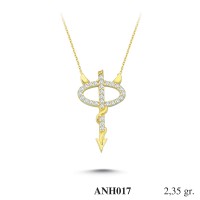 Silver    necklace    with    pendant                                          ANH017-925K