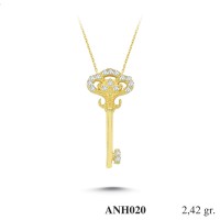 Silver    necklace    with    pendant                                          ANH020-925K