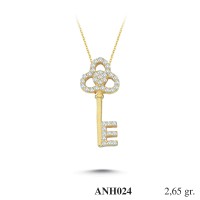 Silver    necklace    with    pendant                                          ANH024-925K