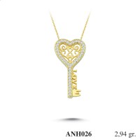 Silver    necklace    with    pendant                                          ANH026-925K