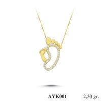 Silver    necklace    with    pendant                                          AYK001-925K