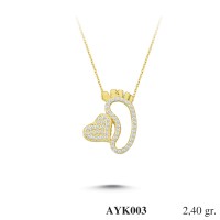 Silver    necklace    with    pendant                                          AYK003-925K