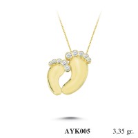 Silver    necklace    with    pendant                                          AYK005-925K