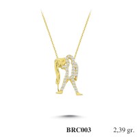 Silver    necklace    with    pendant                                          BRC003-925K