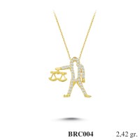 Silver    necklace    with    pendant                                          BRC004-925K