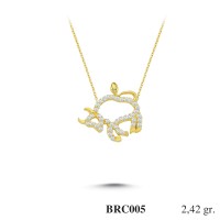 Silver    necklace    with    pendant                                          BRC005-925K