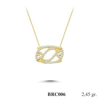 Silver    necklace    with    pendant                                          BRC006-925K