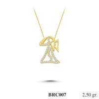 Silver    necklace    with    pendant                                          BRC007-925K