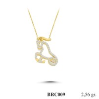 Silver    necklace    with    pendant                                          BRC009-925K