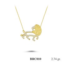 Silver    necklace    with    pendant                                          BRC010-925K