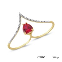  Silver Ring with stone CSD045-925K