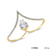  Silver Ring with stone CSD046-925K