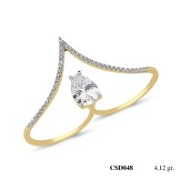  Silver Ring with stone CSD048-925K