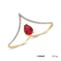  Silver Ring with stone CSD049-925K