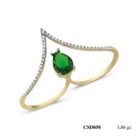  Silver Ring with stone CSD050-925K