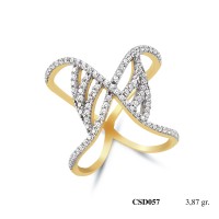  Silver Ring with stone CSD057-925K