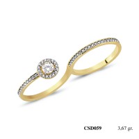  Silver Ring with stone CSD059-925K