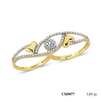  Silver Ring with stone CSD077-925K