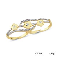  Silver Ring with stone CSD080-925K