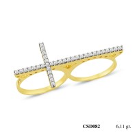  Silver Ring with stone CSD082-925K