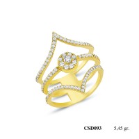  Silver Ring with stone CSD093-925K