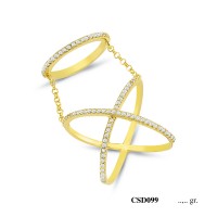  Silver Ring with stone CSD099-925K