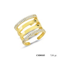  Silver Ring with stone CSD103-925K