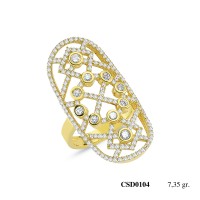  Silver Ring with stone CSD104-925K