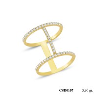  Silver Ring with stone CSD107-925K