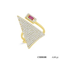  Silver Ring with stone CSD108-925K