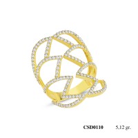  Silver Ring with stone CSD110-925K