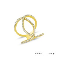  Silver Ring with stone CSD112-925K