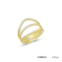  Silver Ring with stone CSD114-925K