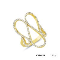  Silver Ring with stone CSD116-925K