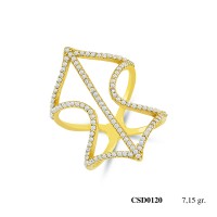  Silver Ring with stone CSD120-925K