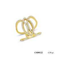  Silver Ring with stone CSD122-925K